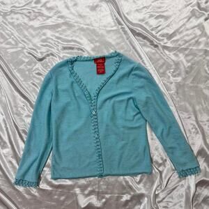 Blue cardigan with lace